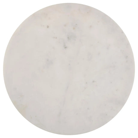 Miguel White and Black Marble Top Round Accent Table by Coaster at Eve Furniture