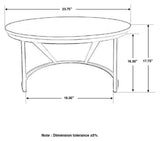 Miguel White and Black Marble Top Round Accent Table by Coaster at Eve Furniture