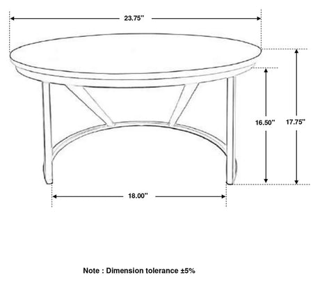 Miguel White and Black Marble Top Round Accent Table by Coaster at Eve Furniture