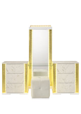 Mika Ultra-Modern Luminous White Bedroom Set by New Era Innovations at Eve Furniture