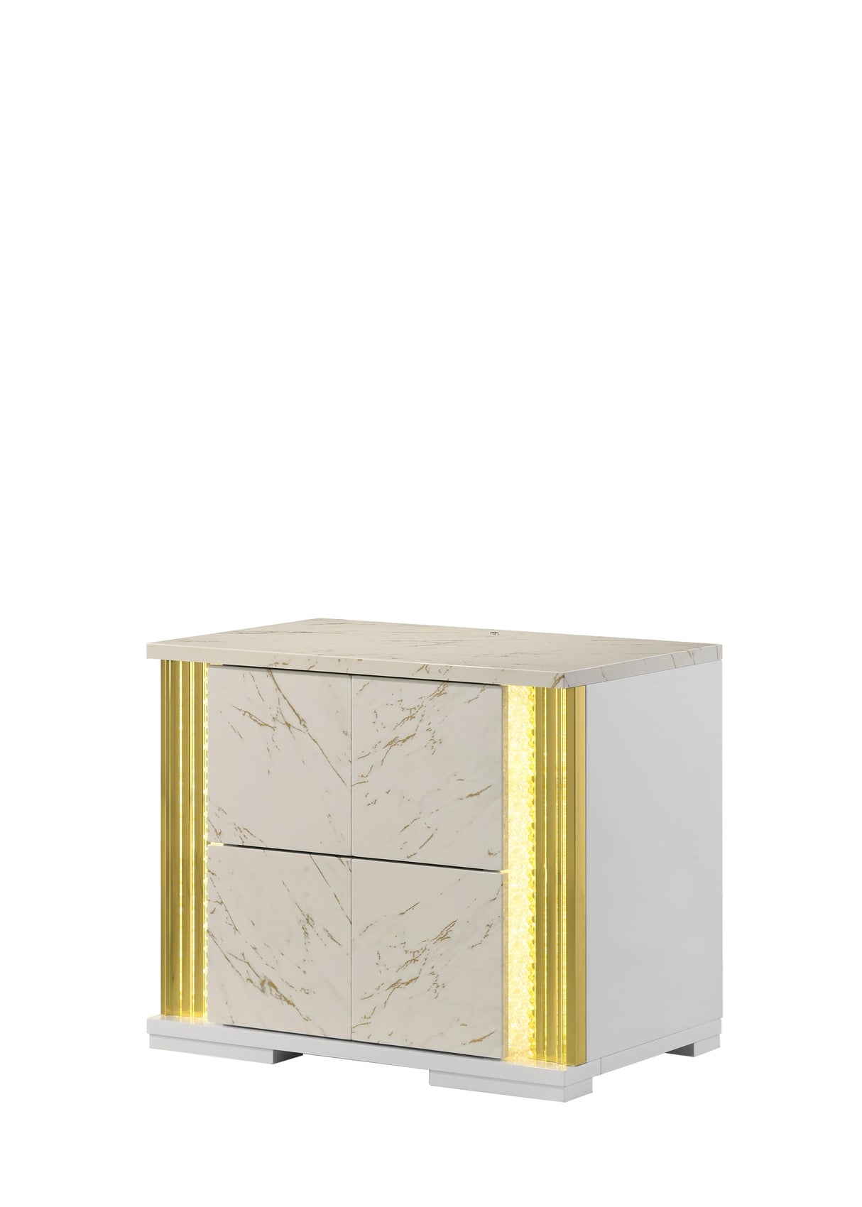 Mika Ultra-Modern Luminous White Bedroom Set by New Era Innovations at Eve Furniture
