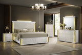 Mika Ultra-Modern Luminous White Bedroom Set by New Era Innovations at Eve Furniture