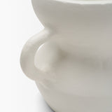 Mika Wide White Ceramic Vase w/ Handles by Mercana at Eve Furniture