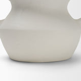 Mika Wide White Ceramic Vase w/ Handles by Mercana at Eve Furniture