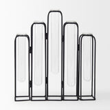 Mila 13.4L x 2.5W x 11.0H Metal and Glass Decorative Accent by Mercana at Eve Furniture