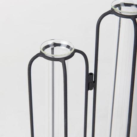 Mila 13.4L x 2.5W x 11.0H Metal and Glass Decorative Accent by Mercana at Eve Furniture