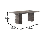 Mila 60-78 Inch Dining Table w/18″ Leaf by Steve Silver at Eve Furniture