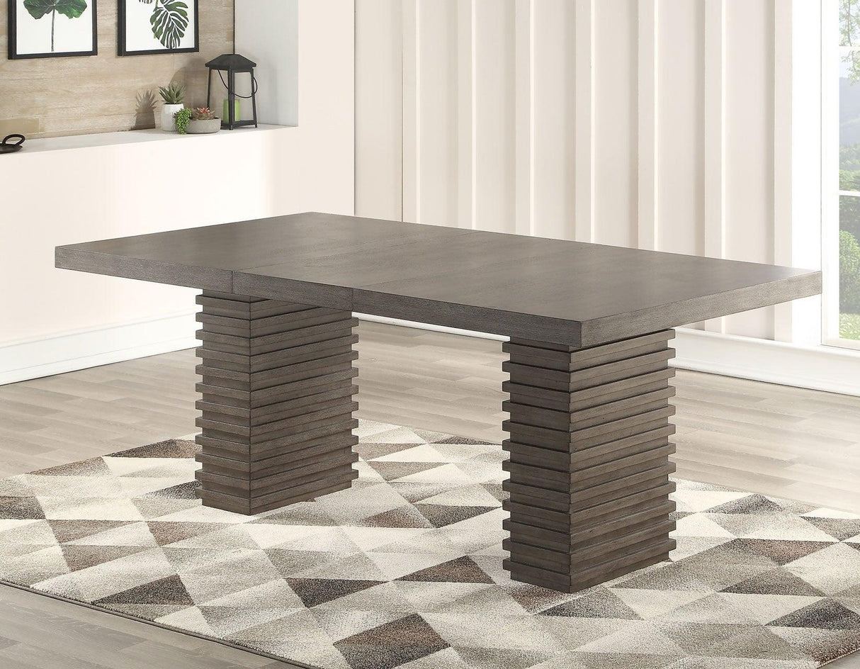 Mila 60-78 Inch Dining Table w/18″ Leaf by Steve Silver at Eve Furniture