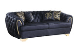 Mila Black Velvet Living Room Set by New Era Innovations at Eve Furniture