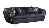 Mila Black Velvet Living Room Set by New Era Innovations at Eve Furniture