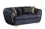 Mila Black Velvet Living Room Set by New Era Innovations at Eve Furniture