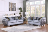 Mila Light Grey Velvet Living Room Set by New Era Innovations at Eve Furniture