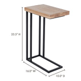 Mila Natural C Shaped Side Table by Moe's Home at Eve Furniture