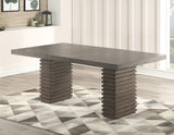 Mila Washed Gray Dining Room Set by Steve Silver at Eve Furniture