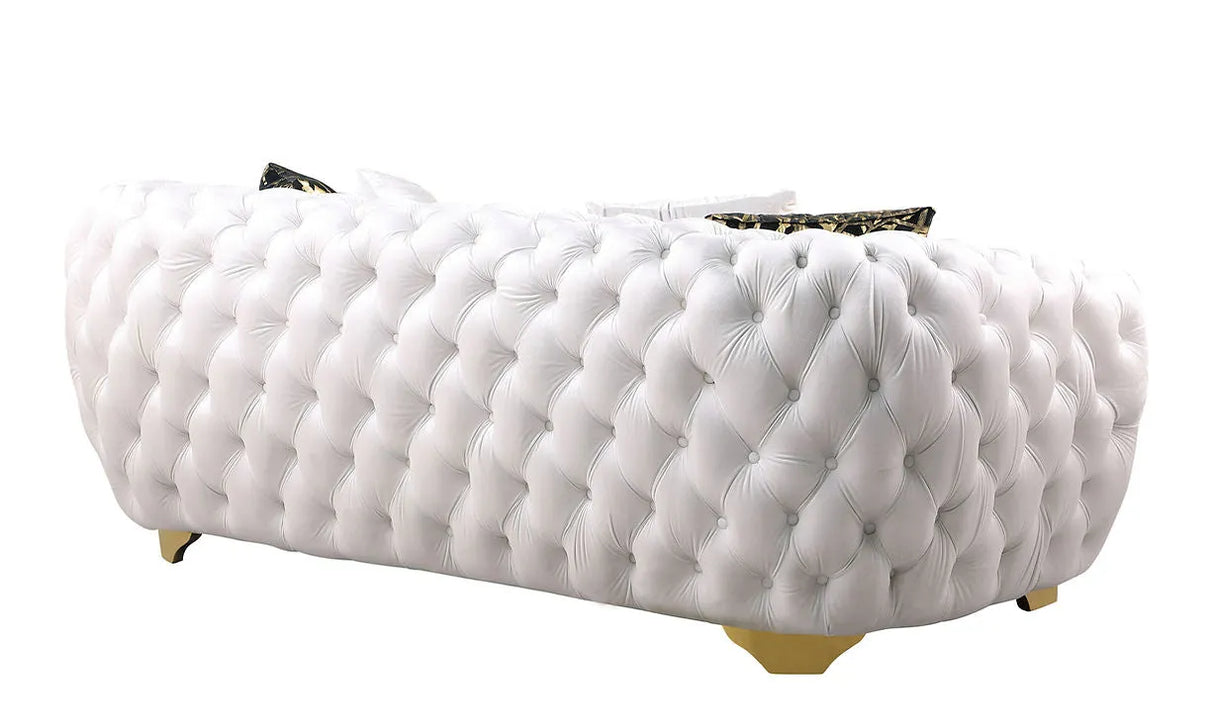 Mila White Sofa Loveseat by New Era Innovations at Eve Furniture