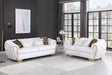 Mila White Sofa Loveseat by New Era Innovations at Eve Furniture