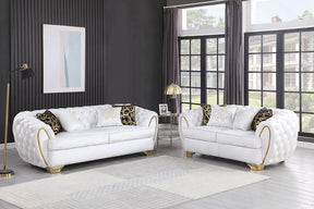Mila White Sofa Loveseat by New Era Innovations at Eve Furniture