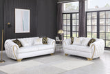 Mila White Velvet Living Room Set by New Era Innovations at Eve Furniture