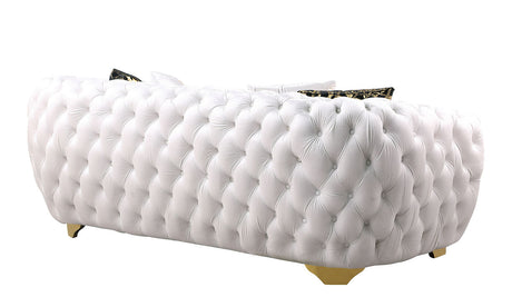 Mila White Velvet Living Room Set by New Era Innovations at Eve Furniture