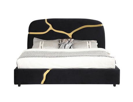 Milan Black King Platform Bed by New Era Innovations at Eve Furniture