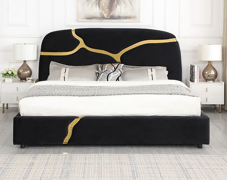 Milan Black King Platform Bed by New Era Innovations at Eve Furniture