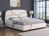 Milan White King Platform Bed by New Era Innovations at Eve Furniture