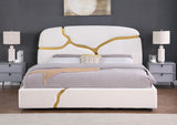 Milan White King Platform Bed by New Era Innovations at Eve Furniture