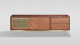 Milana Walnut Gold TV Console by New Era Innovations at Eve Furniture