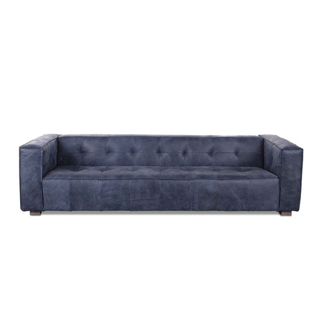 Milano 106" Sofa in Italian Blue Top Grain Leather by Home Trends & Design at Eve Furniture