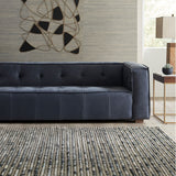 Milano 106" Sofa in Italian Blue Top Grain Leather by Home Trends & Design at Eve Furniture