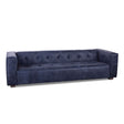 Milano 106" Sofa in Italian Blue Top Grain Leather by Home Trends & Design at Eve Furniture