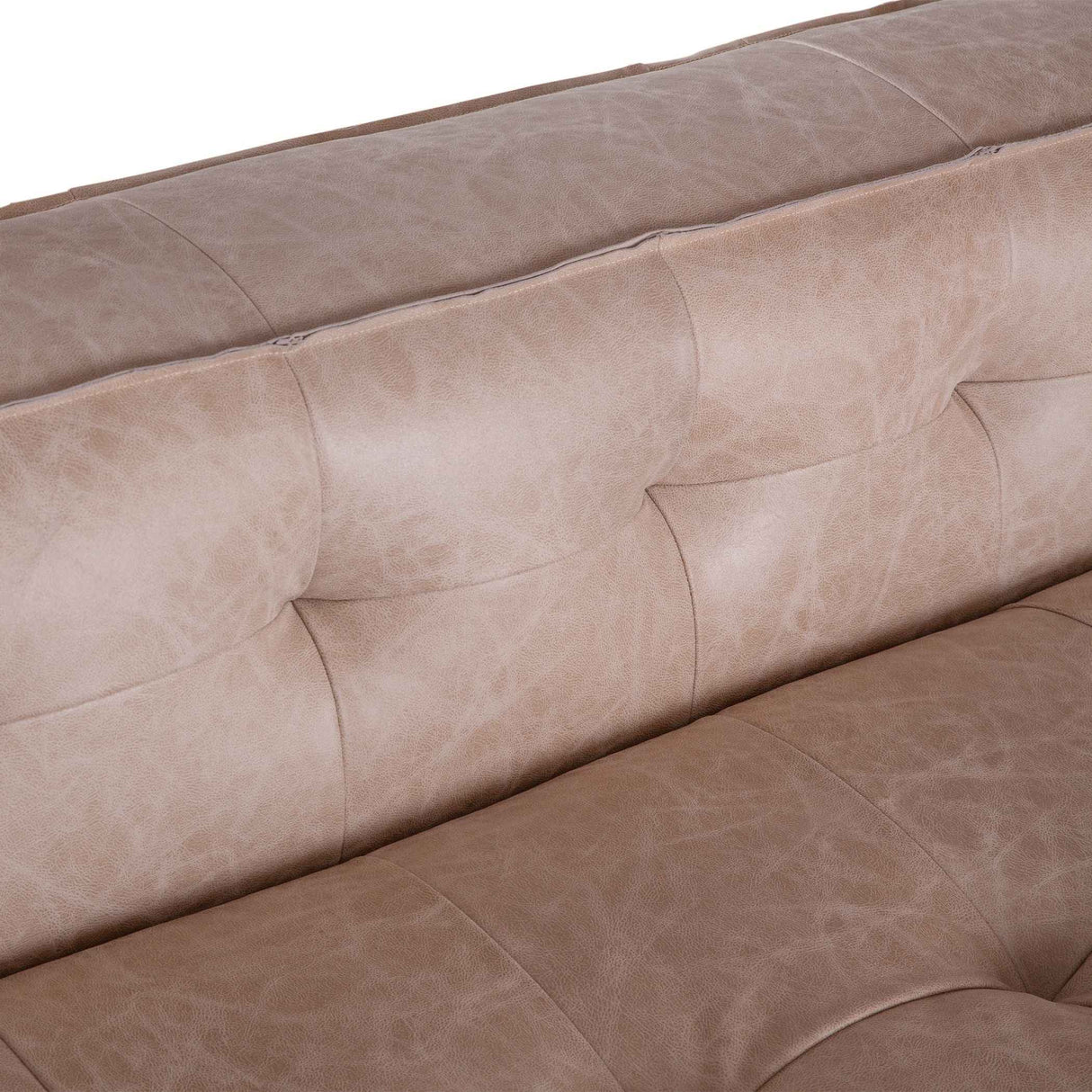 Milano 106" Sofa in Vintage Cream Top Grain Leather by Home Trends & Design at Eve Furniture