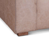 Milano 106" Sofa in Vintage Cream Top Grain Leather by Home Trends & Design at Eve Furniture