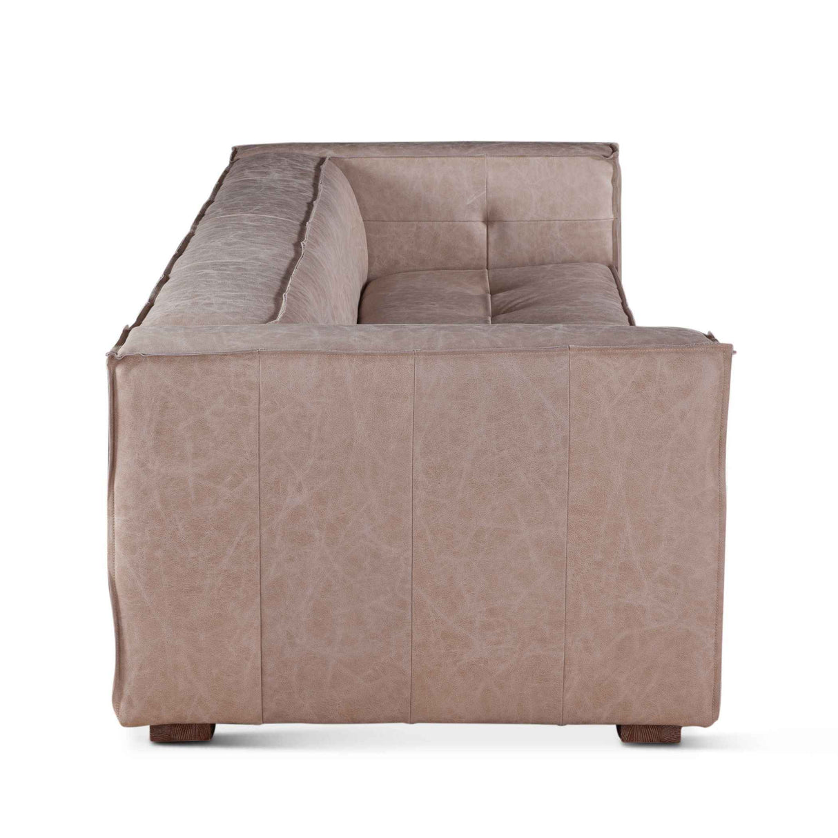 Milano 106" Sofa in Vintage Cream Top Grain Leather by Home Trends & Design at Eve Furniture