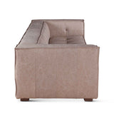Milano 106" Sofa in Vintage Cream Top Grain Leather by Home Trends & Design at Eve Furniture