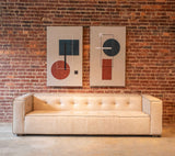 Milano 106" Sofa in Vintage Cream Top Grain Leather by Home Trends & Design at Eve Furniture