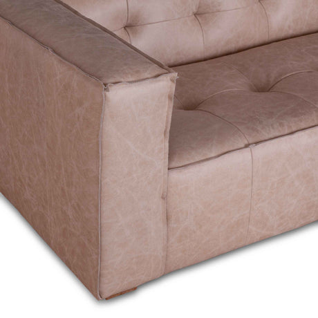 Milano 106" Sofa in Vintage Cream Top Grain Leather by Home Trends & Design at Eve Furniture