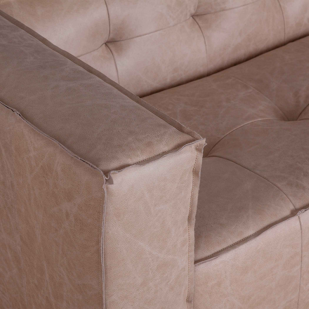 Milano 106" Sofa in Vintage Cream Top Grain Leather by Home Trends & Design at Eve Furniture