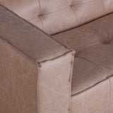 Milano 106" Sofa in Vintage Cream Top Grain Leather by Home Trends & Design at Eve Furniture
