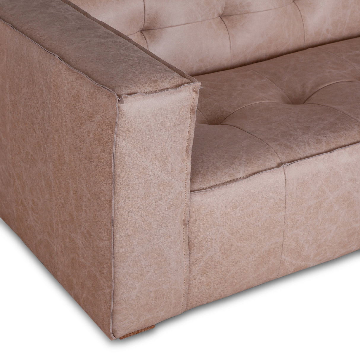 Milano 106" Sofa in Vintage Cream Top Grain Leather by Home Trends & Design at Eve Furniture