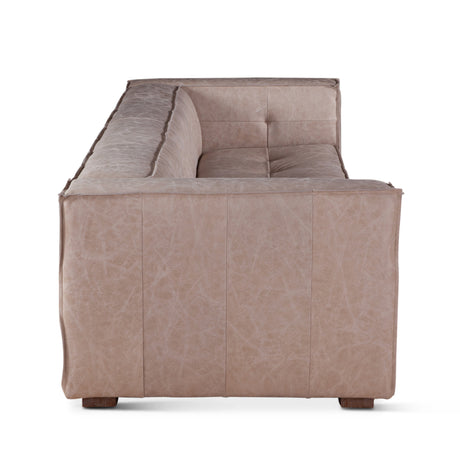 Milano 106" Sofa in Vintage Cream Top Grain Leather by Home Trends & Design at Eve Furniture