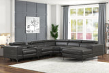 Milano Grey 6-Piece Power Reclining Sectional by Happy Homes at Eve Furniture