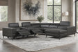 Milano Grey 6-Piece Power Reclining Sectional by Happy Homes at Eve Furniture