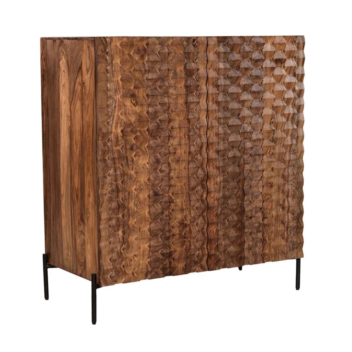 Miles 39" Bar Cabinet in Carved Brownstone by Home Trends & Design at Eve Furniture