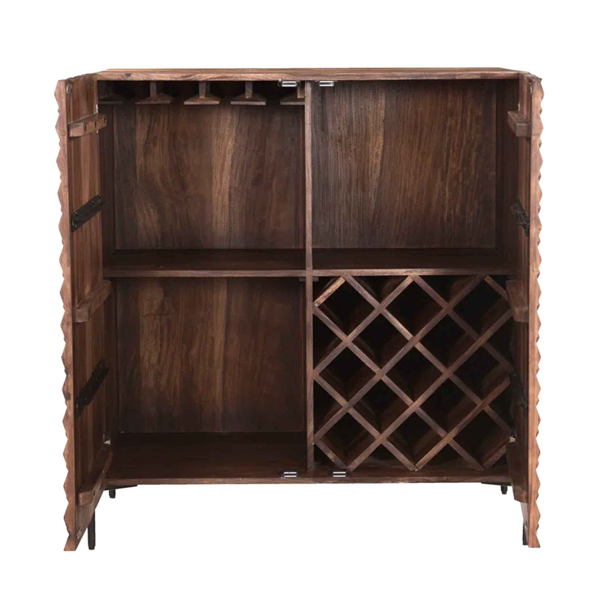 Miles 39" Bar Cabinet in Carved Brownstone by Home Trends & Design at Eve Furniture