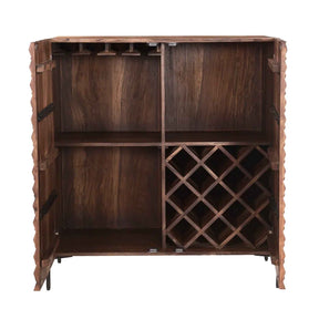 Miles 39" Bar Cabinet in Carved Brownstone by Home Trends & Design at Eve Furniture