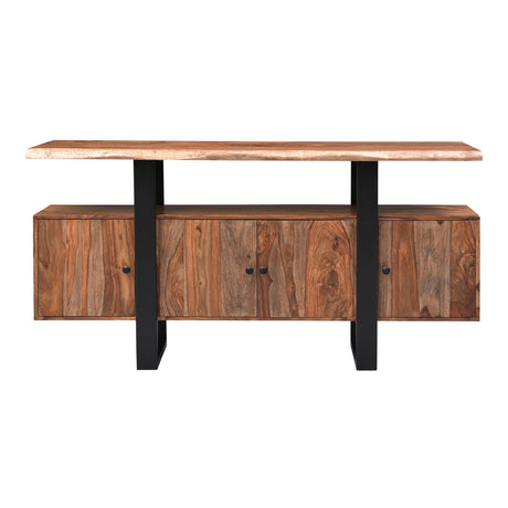 Miles 63" Live Edge Top Media Cabinet in Brownstone by Home Trends & Design at Eve Furniture