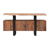 Miles 63" Live Edge Top Media Cabinet in Brownstone by Home Trends & Design at Eve Furniture