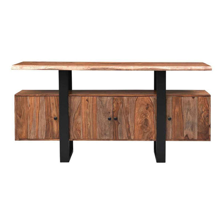 Miles 63" Live Edge Top Media Cabinet in Brownstone by Home Trends & Design at Eve Furniture