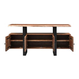 Miles 63" Live Edge Top Media Cabinet in Brownstone by Home Trends & Design at Eve Furniture